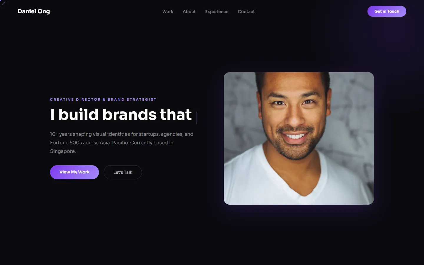 Daniel Ong personal profile website