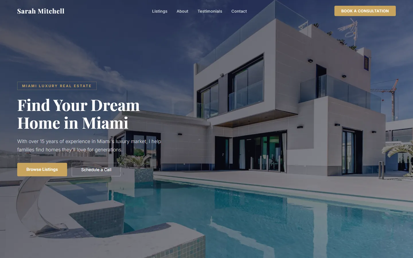 Sarah Mitchell Realty website